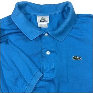 Lacoste Shirt Mens 7 Blue‎ Polo Alligator Logo  Golf Preppy Classic